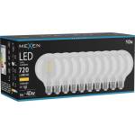 Mexen Vintis 10x LED крушка с нажежаема жичка E27, G95, 6W, Топла - 2700K, 720 lm, прозрачна (L157-E27-0627-00x10)
