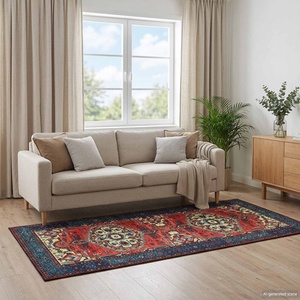 vidaXL Килим ORIZ Червено 80 x 200 cm 100% полиестер (42050385)