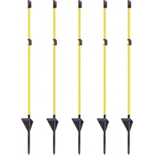 Sklolaminátové oválné tyčky pro ohradník 110 cm s nášlapem, hrotem a 2 izolátory - 100 ks