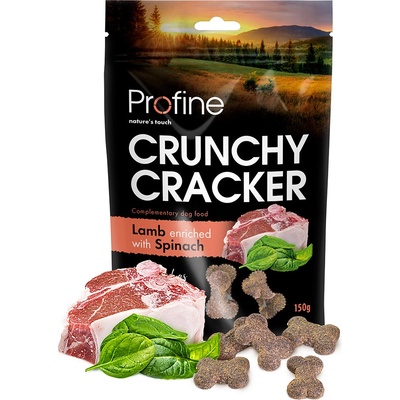 fine Dog 12 ks Pro Crunchy Cracker Lamb enriched with Spinach 150 g