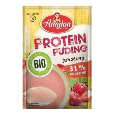 Amylon - BIO Puding protejnový, Jahodový, bez lepku, 45g
