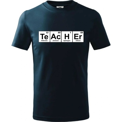 Periodická tabulka Teacher tričko detské tmavomodrá