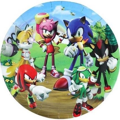 Párty papierové taniere 22cm Ježko Sonic Cakesicq Cakesicq