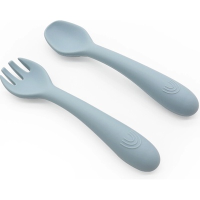 Malý Ježko Detský silikónový príbor DÚHA Baby Blue Pridať: + s puzdrom 2 ks