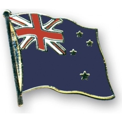 Odznak (pins) 20mm vlajka Nový Zéland - farebný