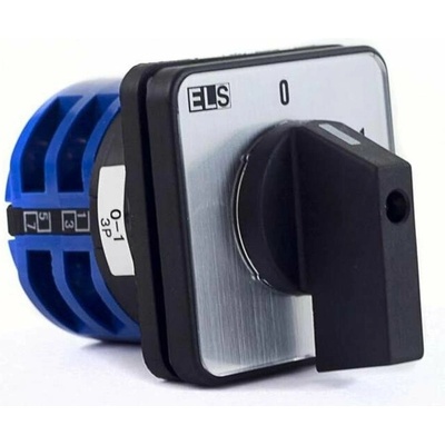 ELS Elektrotechnika Vačkový spínač 0-1 63A 3P montáž do panelu IP65 / LW63 0-1 3P T