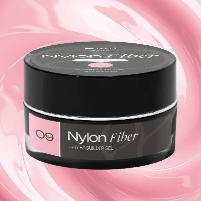 Enii Nails Nylon Fiber gel 09 Baby Rose stavební Uv Led gel 15 ml