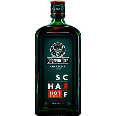 Jägermeister Scharf Hot Ginger 33% 1 l (holá láhev)