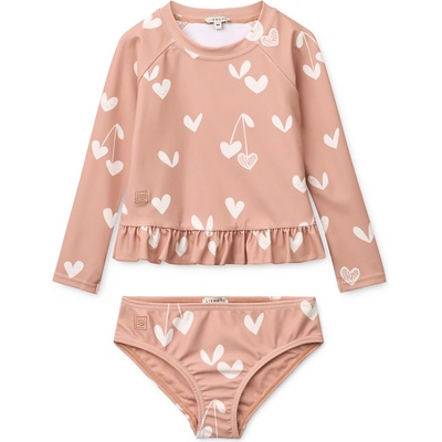 LIEWOOD Детски бански костюм LIEWOOD Kid's Dagny Swim Set Lycra - Sweethearts / Pale Tuscany - размер 86 (EU) (750-2482-0111)