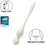Satisfyer Love Birds 1 - вагинални топчета с вибрация, управлявани чрез приложение (бели) - desirel