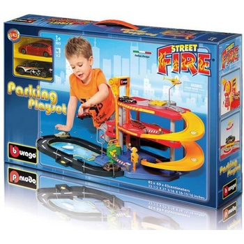 Bburago Street Fire - Паркинг с 2 броя коли 1: 43