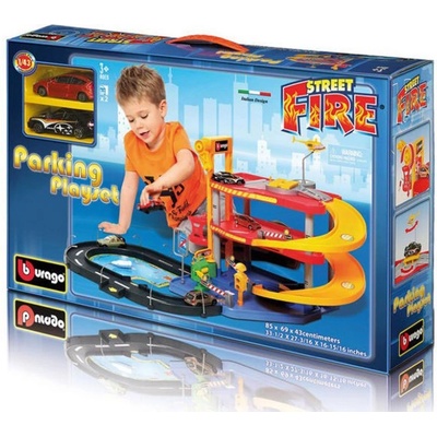 Bburago Street Fire - Паркинг с 2 броя коли 1: 43