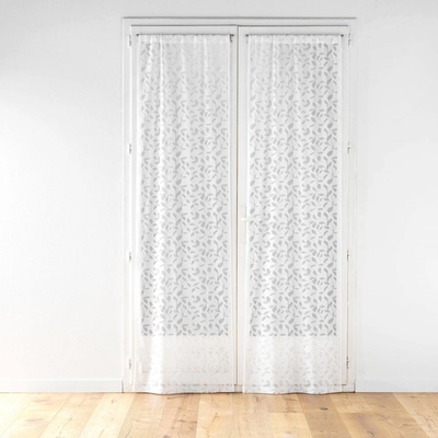 Douceur d'intérieur Sada dvou záclon se vzorem listů, MANON, 70 x 240 cm bílá