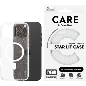 Image 1 of Panzer Гръб CARE by PanzerGlass за iPhone 16 Pro Max, Flagship Case Star Lit w. White MagSafe