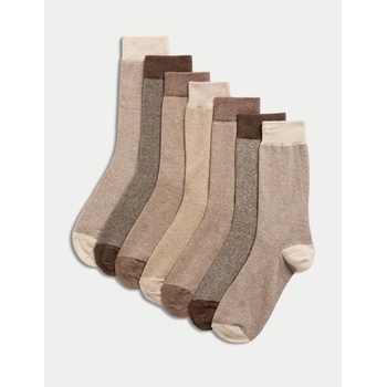 Marks & Spencer Комплект от седем чифта мъжки чорапи в кафяво Marks & Spencer Marks & Spencer | Kafyav | МЪЖЕ | 39 1/2-41