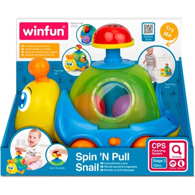 WinFun Играчка за дърпане - музикален охлюв с топчета