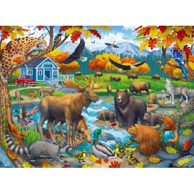 RAVENSBURGER Stretnutie divočiny XXL 150 dielov