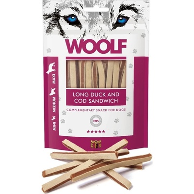 WOOLF soft duck and cod sandwich long 100 g