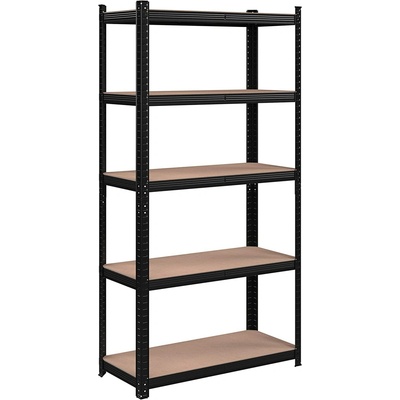 SONGMICS Regál s vysokou nosnosťou 180 x 90 x 40 cm čierny