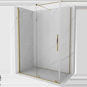 Mexen Velar плъзгаща се душ кабина 150 x 75 см, прозрачна, златна - 871-150-075-01-50 (871-150-075-01-50)