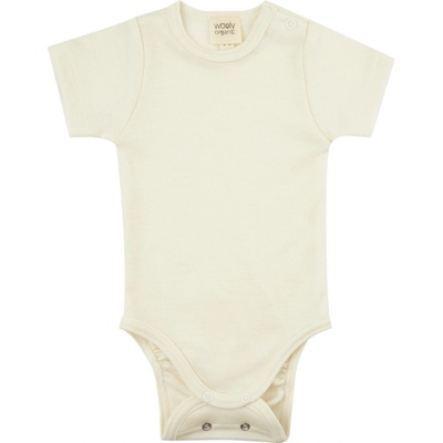 Merino body dětské s krátkým rukávem CLOUDY CREAM MUFFIN MODE