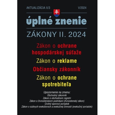 Aktualizácia II/3 2024 – Občiansky zákonník a ochrana spotrebiteľa