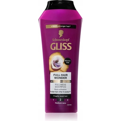 Schwarzkopf Gliss Full Hair Wonder regenerační šampon pro oslabené vlasy 250 ml