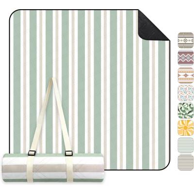 Sekey picnic blanket, waterproof, 150 x 200 cm, beach blanket, sand-free Padded, three-layer structure, PEVA waterproof base, tie strap carry strap, suitable for picnic, camping, beach - PM8