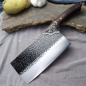 HARAHU Кухненски нож за рязане DR-13956 - Big Cleaver / Кафяв KP13956 (DR-13956)