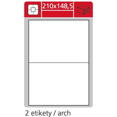 SK Label Print etikety A4 pro laserový tisk 210 x 148,5 2 etikety arch lesklé 144289