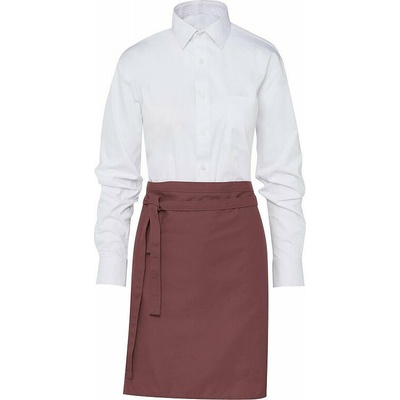 SG Accessories - BISTRO Krátká číšnická zástěra Brussels s pevným páskem 78 x 52 cm Terracotta