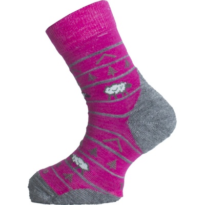Lasting dětské merino ponožky TJL 418 červené růžová