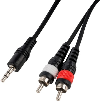 Cascha Кабел Cascha - HH 2097, RCA/3.5 mm, 1 m, черен (HH 2097)