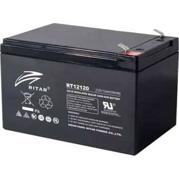 Ritar Power Акумулаторна батерия Ritar Power RT12120, 12V, 12Ah, AGM, T2 конектори (RT12120)