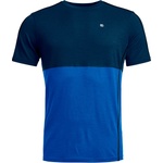 Ortovox Мъжко мериносово термобельо Ortovox 185 Rock'N'Wool Short Sleeve Merino base layer - Deep Ocean II (015-1352-1113)