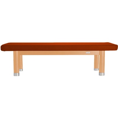 Clap Tzu Ambra Luxusné thajské masážne lehátko Thai Doplnky: bez doplnkov Farba čalúnenia: PU mandarinková (mandarine) Farba konštrukcie: olejovaný buk 202 x 115 cm 60 kg 13 farieb