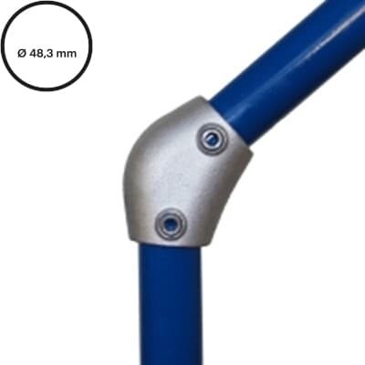Konstrukční fitinka, spojka ocelových trubek pr. 48,3 mm – variabilní úhlová spojka 15-60°, 124-D48