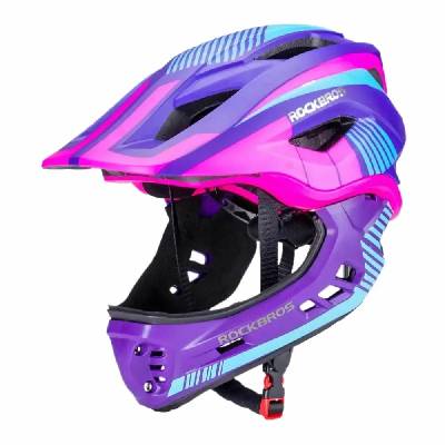Велосипедна каска за деца Rockbros TT-32SBPP-M, размер M, лилаво-розова (Rockbros-TT-32SBPP-M)