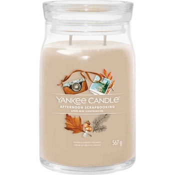 Yankee Candle Afternoon Scrapbooking голяма свещ с надпис 567 гр