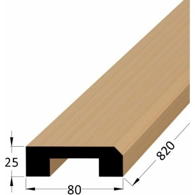 Dveřní práh s drážkou - O BK 800x80 x 25 – Hledejceny.cz