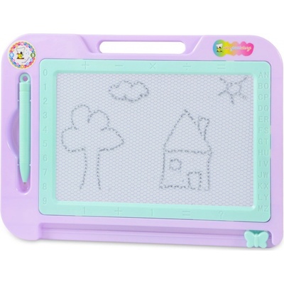 FunPlay B13388 Detská tabuľka na kreslenie s príslušenstvom 25x18,5cm fialová