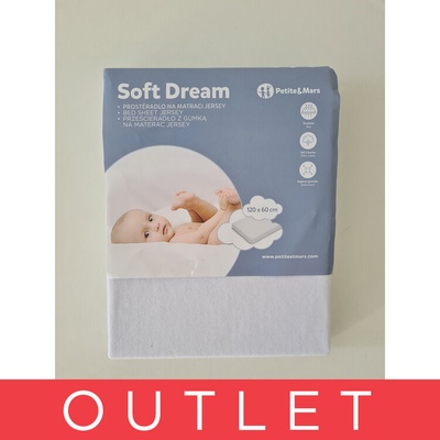 Petite&Mars Napínacia plachta Soft Dream White 60x120