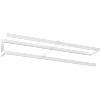 Luminex Стенна закачалка за кърпа 10х60 см бяла (lu9873)