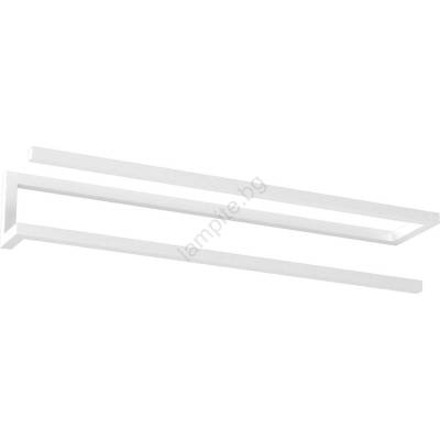 Luminex Стенна закачалка за кърпа 10х60 см бяла (lu9873)