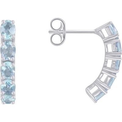 Eppi strieborné náušnice s akvamarínmi Flavia E38009