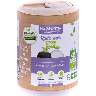 Nat&Form Екстракт от Черна ряпа 60 капсули | Nat&Form (010245 (RAD_60ECO))