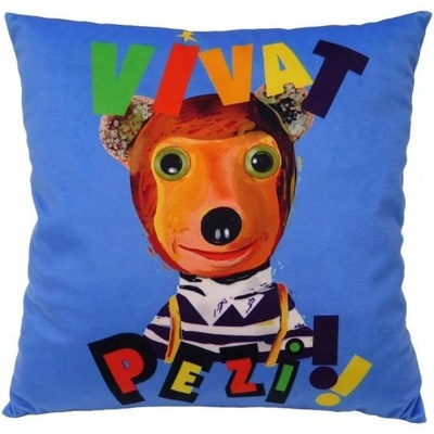 Kasperl & Pezi Vankúš Vivat Pezi modrý 30x30
