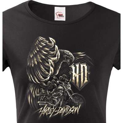 Bezvatriko.cz 1917 Dámské tričko Harley-Davidson 3 Černá