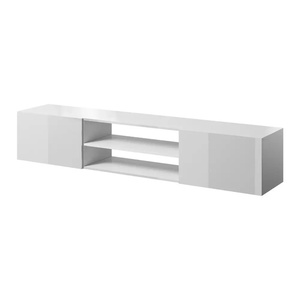 Cama meble RTV шкаф SLIDE 200K 200x40x37 см изцяло бял гланц (SLIDE 200K BI)