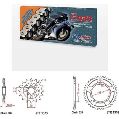 ČZ Řetězová sada Honda NC 750 X DCT 21-25 – Hledejceny.cz